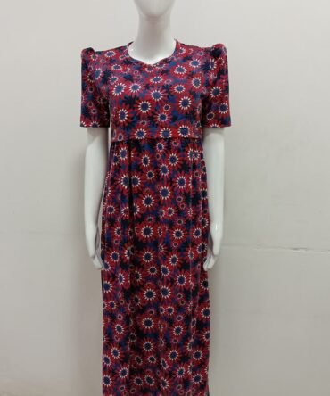 NAVY BLUE RED FLOWER
