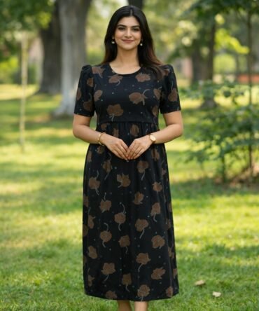 BLACK WITH BROWN FLORAL (PREMIUM)