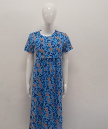 BLUE LEAF WITH ORANGE FLOWER