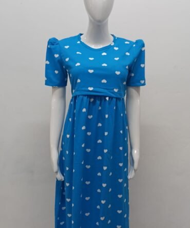 BLUE WITH WHITE HEARTS