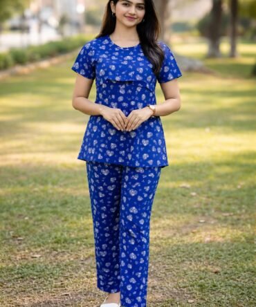 FEEDING CO-ORD SET(BLUE HEARTS)