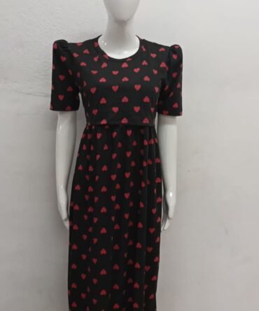 BLACK WITH HEARTS